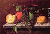 William Michael Harnett Wall Art - Still Life with Fruit and Vase